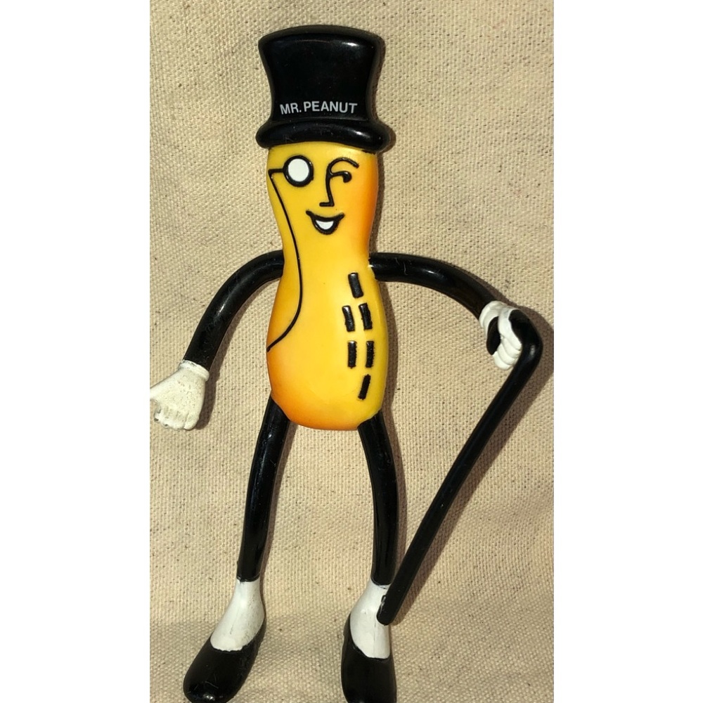 Vintage Mr. Peanut 1991 Russ-Planters Lifesaver Co. Bendable 6” Doll Figure